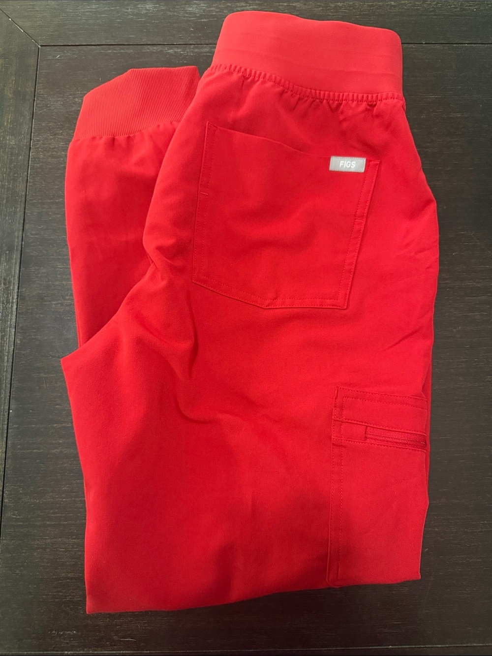 Figs Red Cargo Jogger Scrub Pants